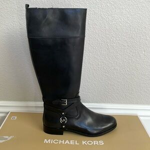Michael Kors Leather Boots Black